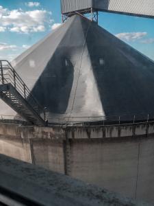 PhotoRenforcement de charpente d'un silo de Tereos à Escaudœuvres